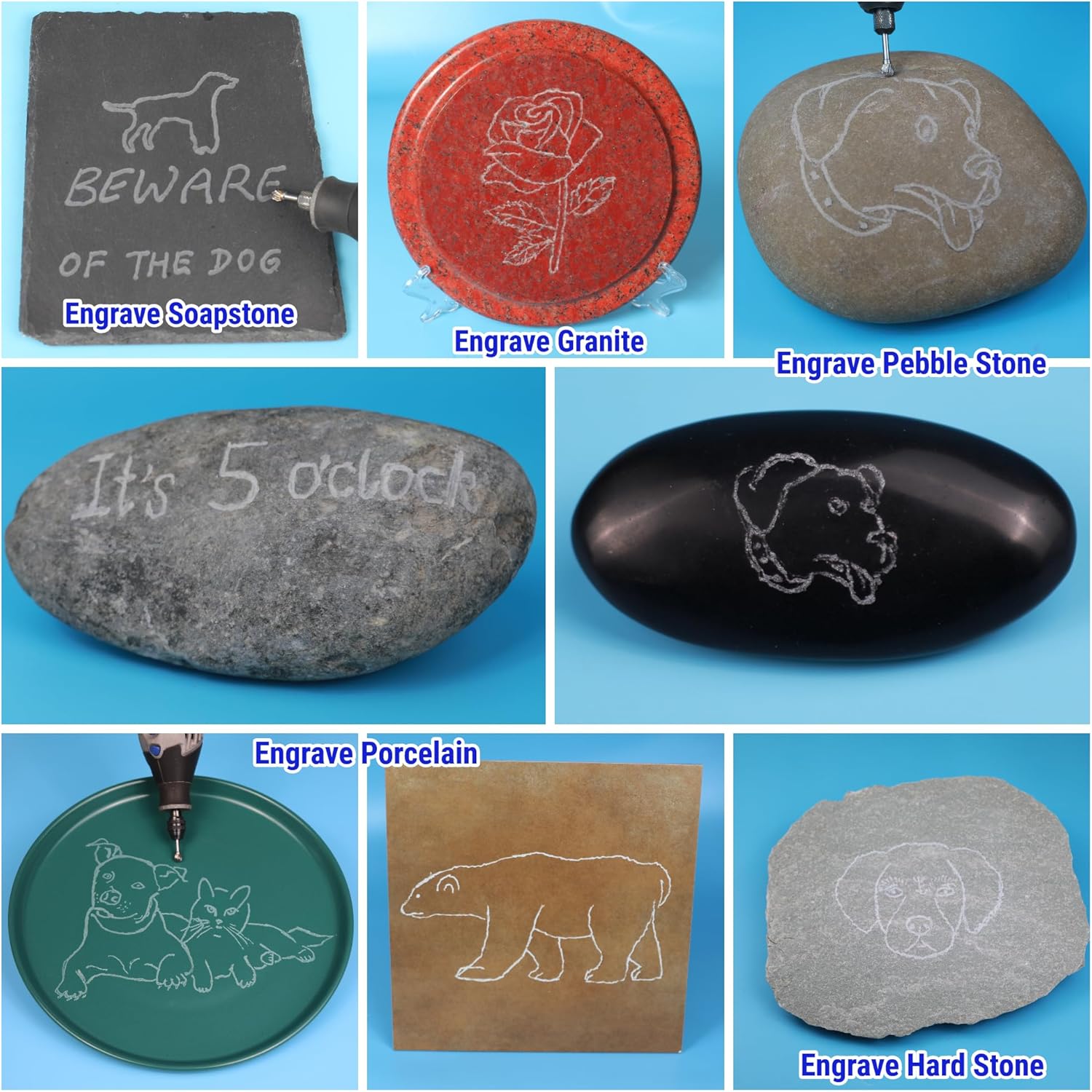 20 Pcs 1/8" Shank Carbide Burr Bits Compatible with Dremel Bits Metal Grinding Bits Wood Stone Carving Cutting Engraving Grinder Kit Attachment Rotary Tool Accessories Set Harder Than Diamond - Image 2