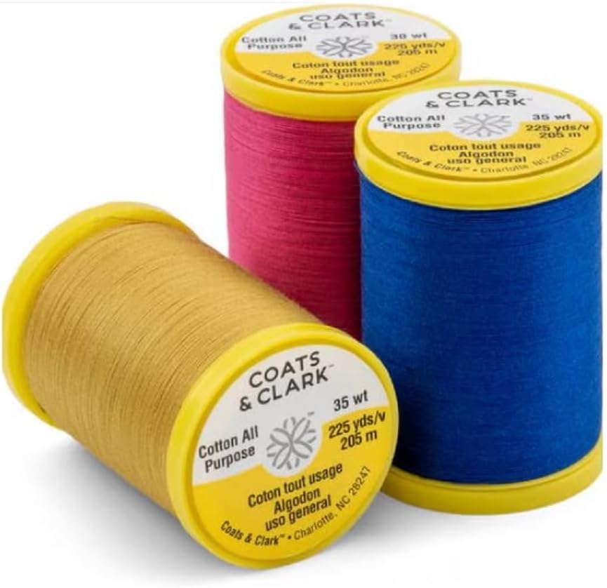 Coats & Clark Cotton All Purpose Sewing Thread 100% Mercerized Cotton 225 Yards Each Spool S970 2 Pack Bundle with 3 Bella's Crafts Needle Threaders (White) - Image 6