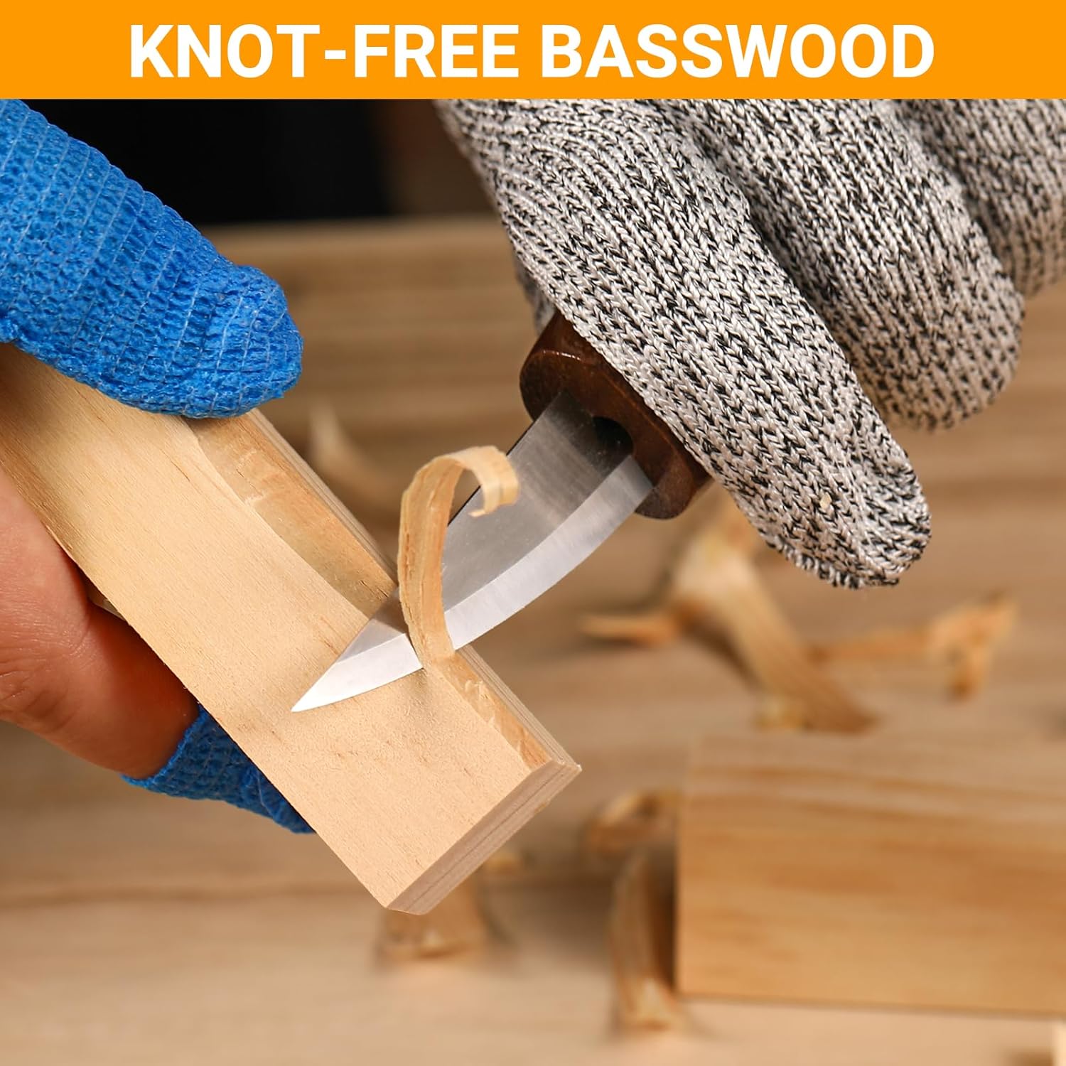 KINGBRO 22 Pack Basswood Carving Blocks, Whittling Wood Blocks Wood Carving Kit with 3 Different Sizes, Carving Soft Wooden Block for Beginners and Professional Artists DIY Wood Carving Crafts - Image 5