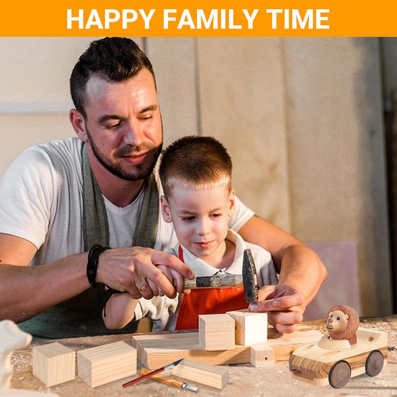 KINGBRO 22 Pack Basswood Carving Blocks, Whittling Wood Blocks Wood Carving Kit with 3 Different Sizes, Carving Soft Wooden Block for Beginners and Professional Artists DIY Wood Carving Crafts - Image 7