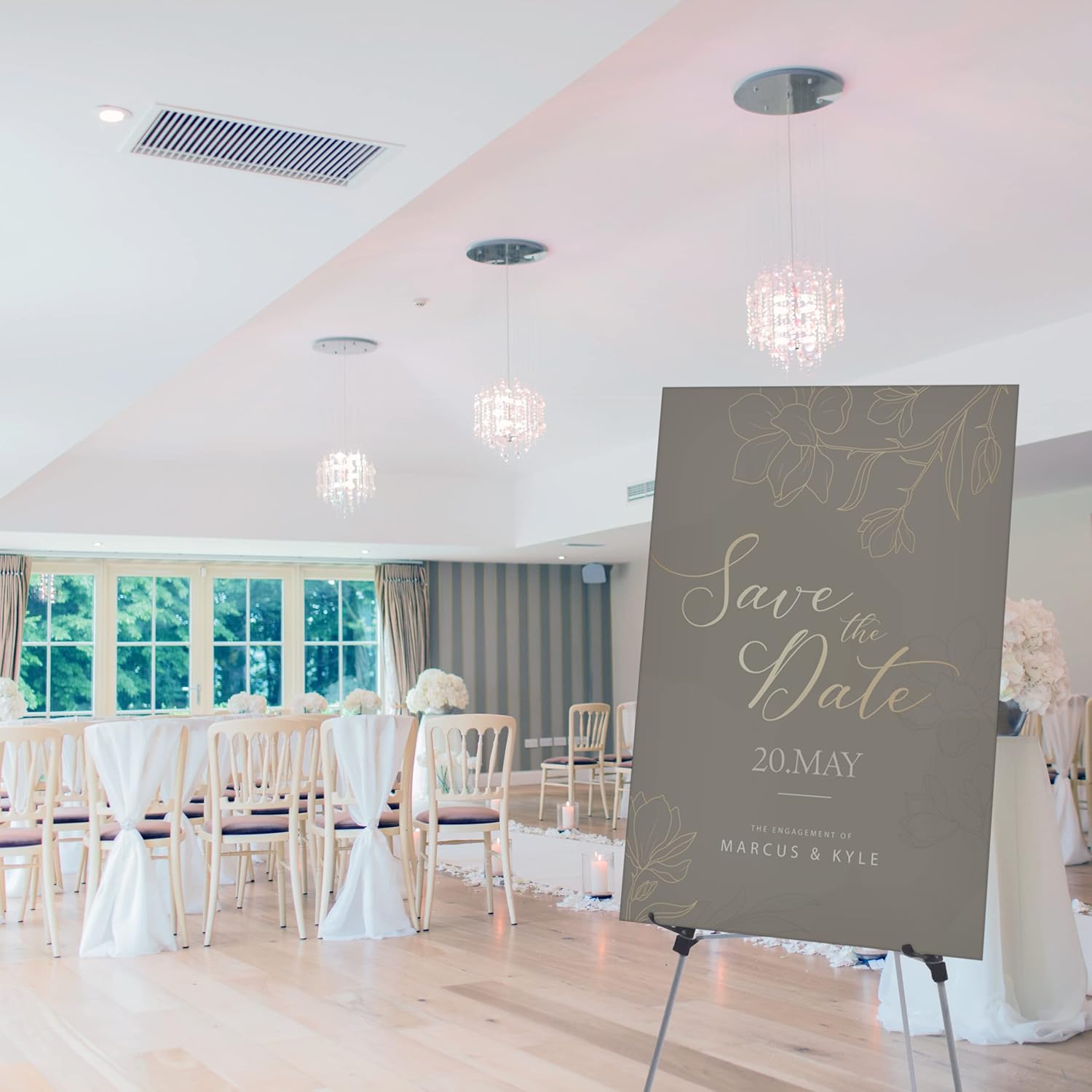 Lightweight Aluminum Telescoping Display Easel, 70 Inches, Black (2) - Image 6