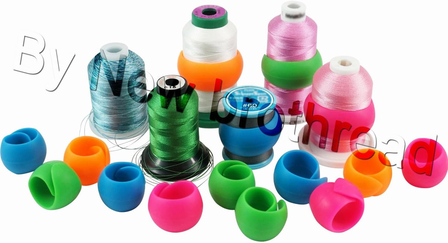 New Brothread 100pcs Thread Spool Savers/Spool Huggers - Prevent Thread Tails from Unwinding - No Loose Ends for Sewing and Embroidery Machine Thread Spools - Image 5